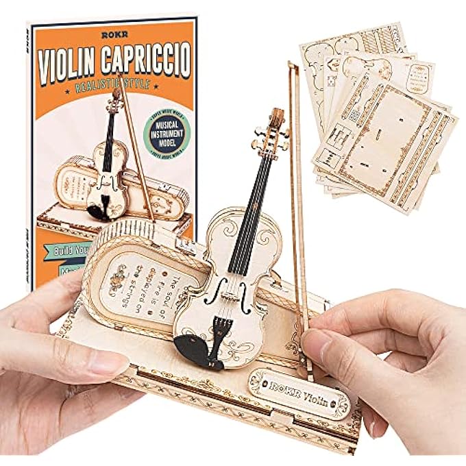 WOODEN MINIATURE VIOLIN,STEM PROJECTS FOR ADULTS,MODEL KITS,3D WOODEN PUZZLES FOR ADULTS - Image 2